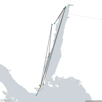 tourhub | Today Voyages | 4 Nights in Sharm Al-Shaikh and 3 Nights in Taba | Tour Map