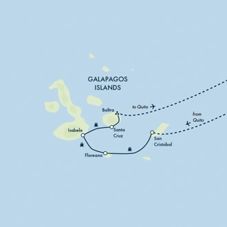 tourhub | Exodus Adventure Travels | Island Hopping in the Galapagos | Tour Map