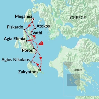 tourhub | Encounters Travel | Set sail from Zakynthos | Tour Map