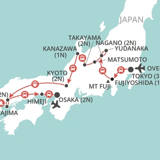 tourhub | Wendy Wu | Best of Japan | Tour Map