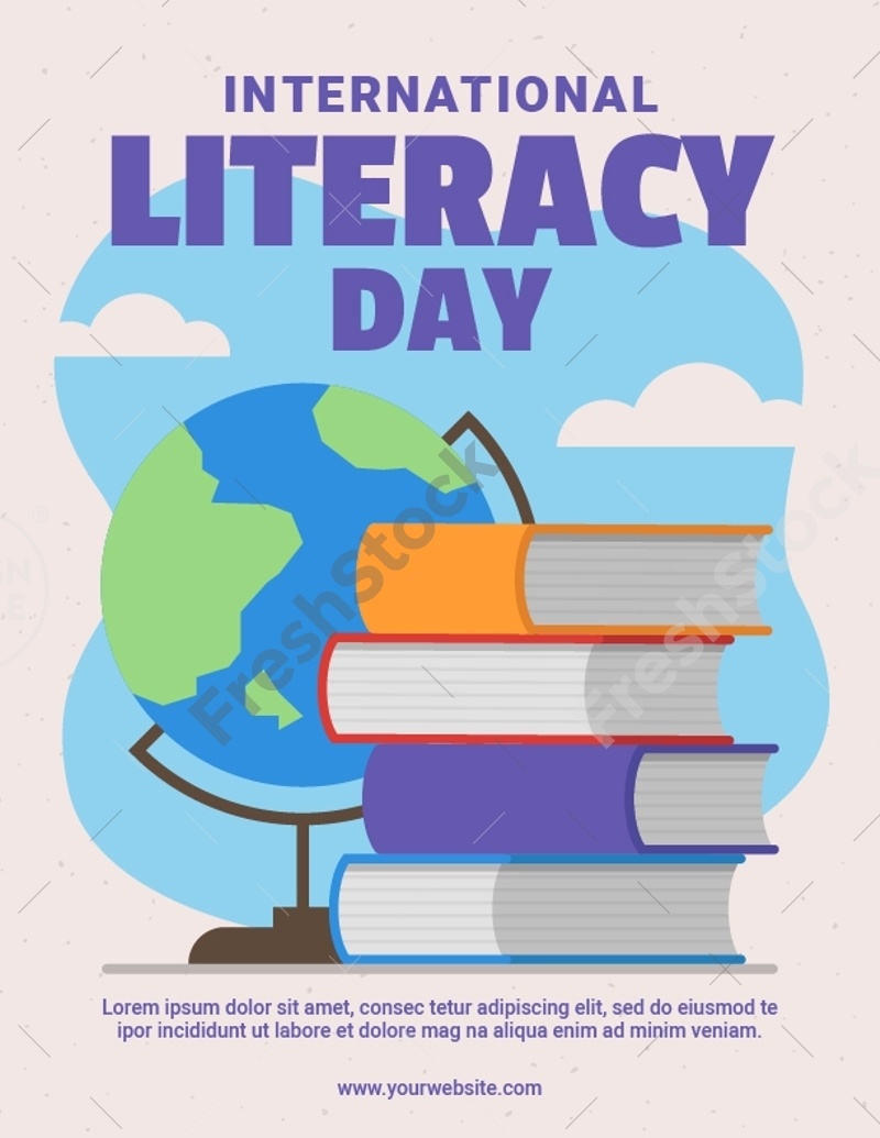 World Literacy Day Poster FreshStock