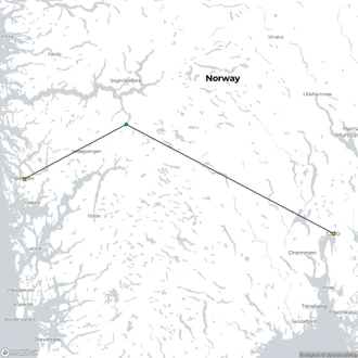 tourhub | Today Voyages | Winter Wonders of the Fjords | Tour Map