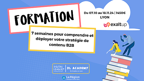 Représentation de la formation : 7 semaines pour construire et déployer votre stratégie de contenu B2B