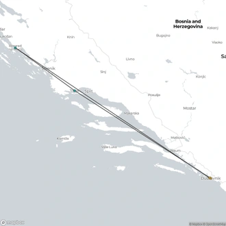 tourhub | Today Voyages | Grand tour of Croatia 8 Days, Self-Drive | Tour Map