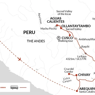 tourhub | Explore! | Sacred Land Of  The Incas | Tour Map
