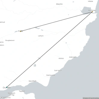 tourhub | Brightwater Holidays | Scotland: Best of Angus Gardens feat. The V&A Dundee Future Gardens Exhibition 10201 | Tour Map