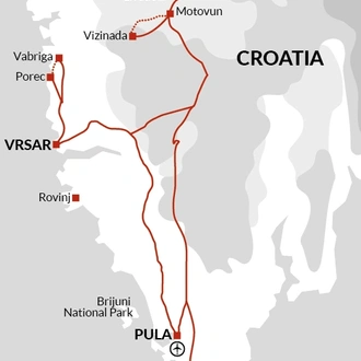 tourhub | Explore! | Walking Croatia's Istrian Peninsula | Tour Map