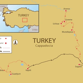 tourhub | SpiceRoads Cycling | Cappadocia Trails | Tour Map