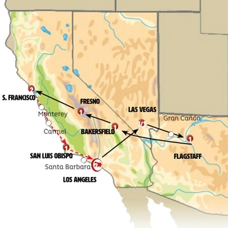 tourhub | Europamundo | Dreams of the West end in San Francisco | Tour Map