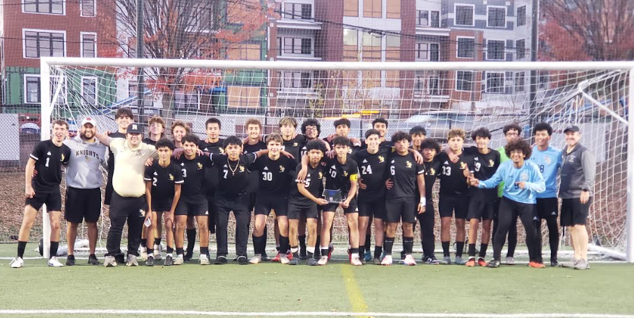 Boys soccer state tournament win