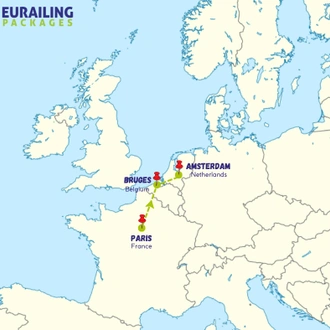 tourhub | Interrailingpackages Ltd | European Whirl | Tour Map
