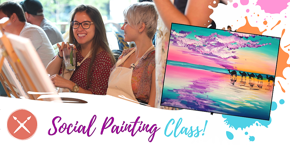 Paint & Sip Event: Cable Beach Camel Train 17/10/22, Fremantle, Mon ...