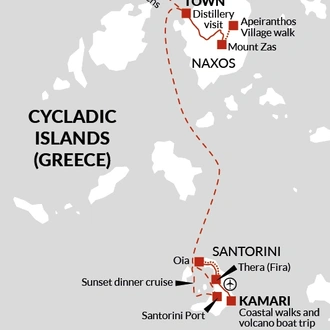 tourhub | Explore! | Highlights of the Greek Islands | Tour Map