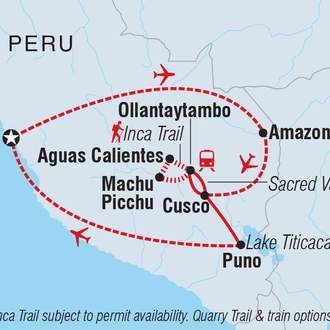 tourhub | Intrepid Travel | Peruvian Pathways | Tour Map