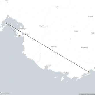 tourhub | Fez Travel | 2024 - Mediterranean Dreaming - Fethiye to Demre | Tour Map