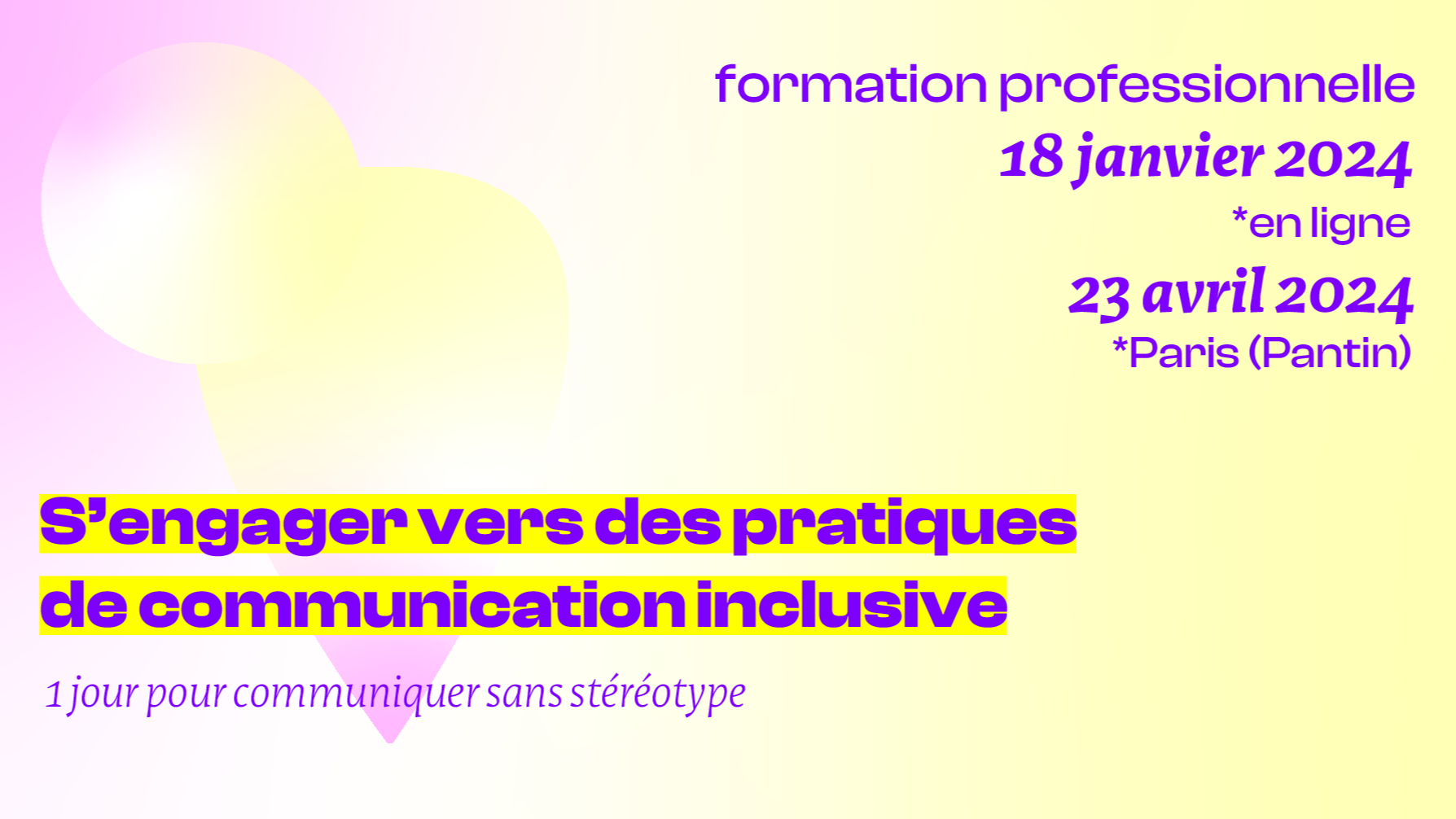 Training representation : S’engager vers des pratiques de communication inclusive - PARIS