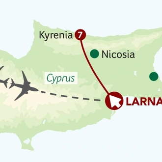 tourhub | Titan Travel | Northern Cyprus - History in the Present | Tour Map