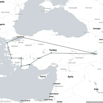 tourhub | Fez Travel | 2024 - Flying Explorer Tour | Tour Map