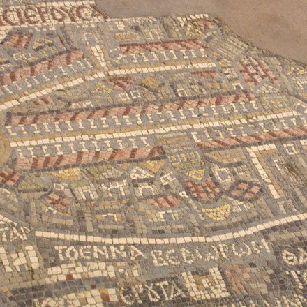 Mosaic in the greek Orthodox Basilica of Saint George of Madaba
