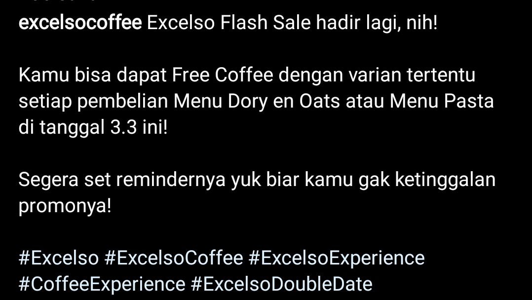 caption instagram excelso coffe