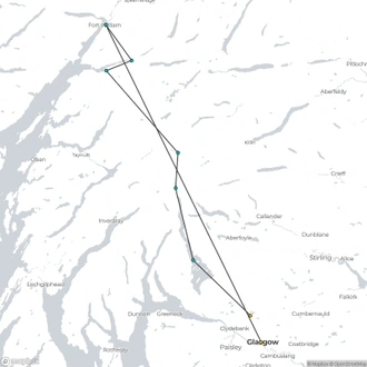 tourhub | The Natural Adventure | West Highland Way | Tour Map