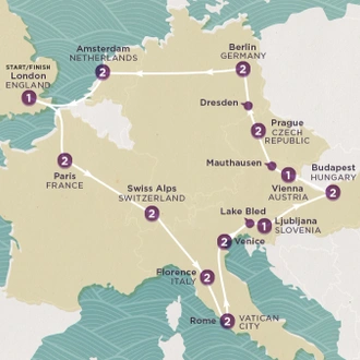 tourhub | Topdeck | Play & Pause: Central & Eastern Europe (Winter) 2025-26 | Tour Map