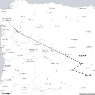 tourhub | Euroventure Travel | Best of Northern Spain Premium Group Tour | 1 Week | Tour Map