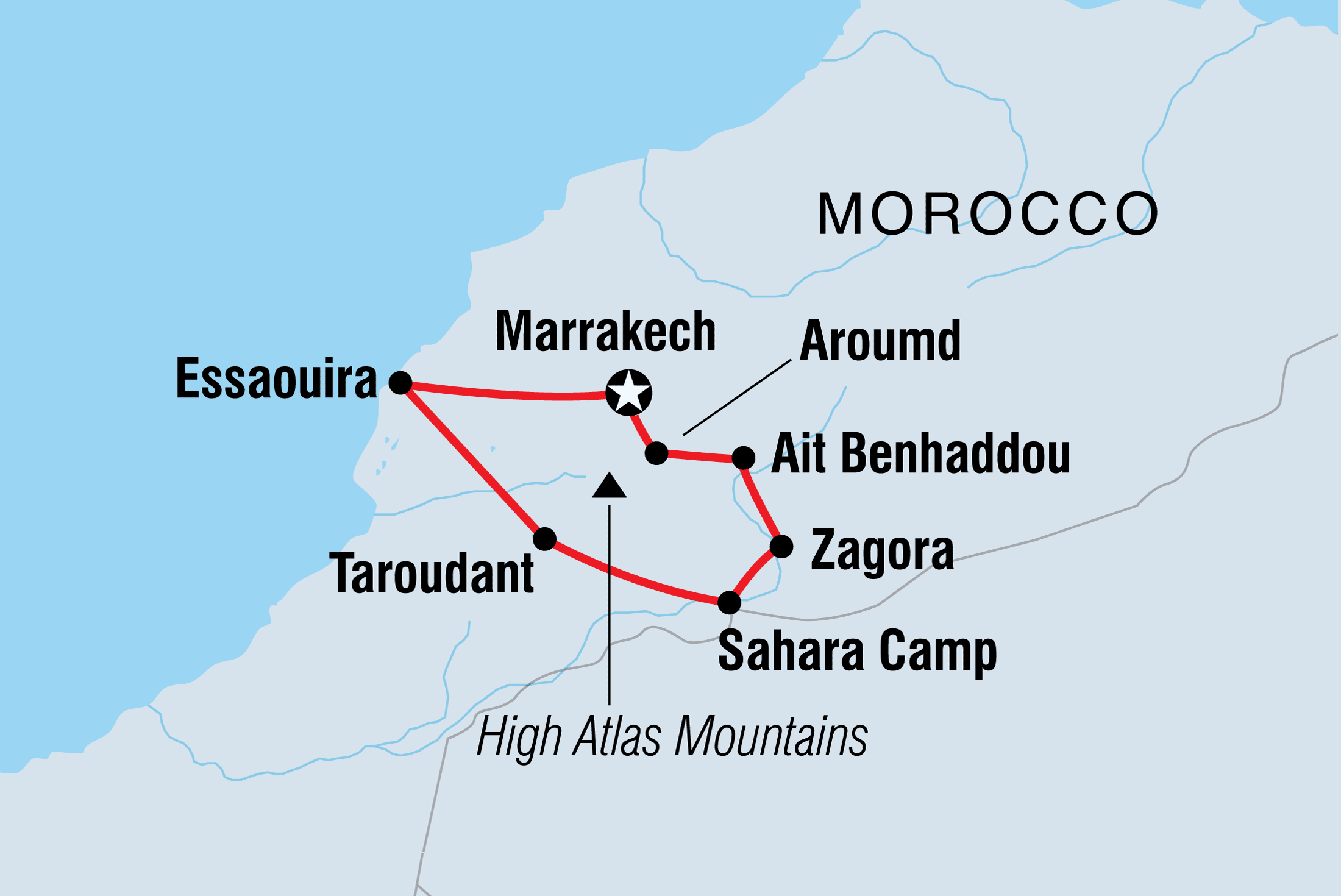 tourhub | Intrepid Travel | South Morocco Discovery | Tour Map