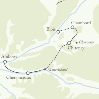 tourhub | Exodus | Chateaux Of The Loire Walk | Tour Map