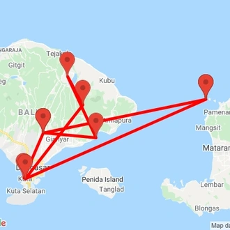 tourhub | Indogusto | Bali in Luxury (Private Villa) | Tour Map
