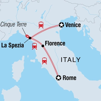 tourhub | Intrepid Travel | Highlights of Italy | Tour Map