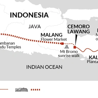 tourhub | Explore! | Exotic Java and Bali | Tour Map