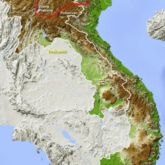 tourhub | Motor Trails | Vietnam Laos Adventure Guided Motorcycle Tour | Tour Map