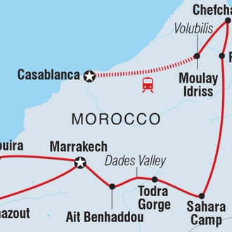 tourhub | Intrepid Travel | Epic Morocco | Tour Map