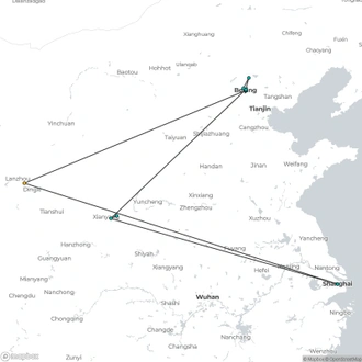 tourhub | Travel Department | Beijing, Xi'an & Shanghai | Tour Map