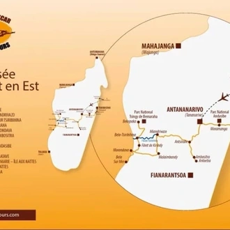 tourhub | Madagascar Circuits Tours | West to East Madagascar Tour | Tour Map
