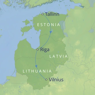 tourhub | Cox & Kings | Journey through the Baltic States | Tour Map