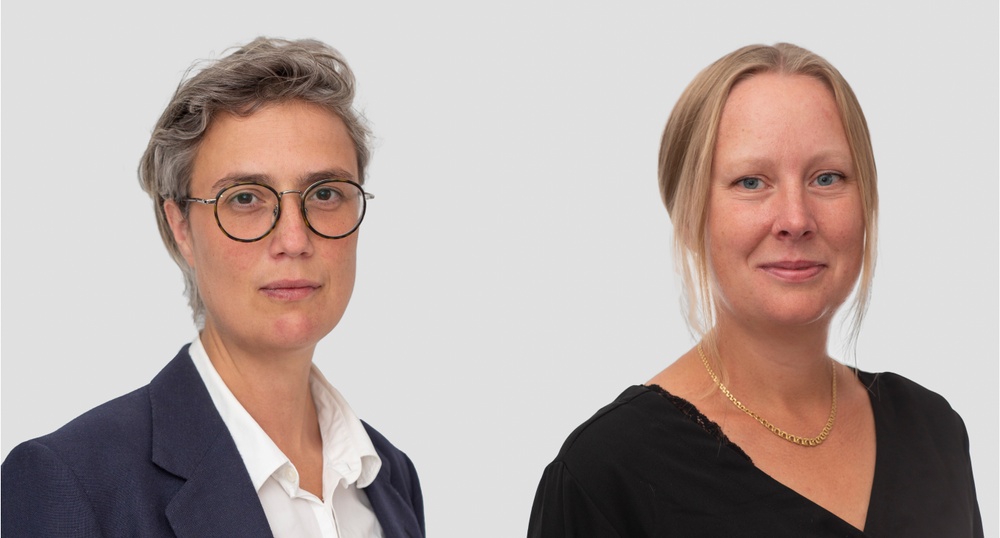 Vilma Seth, till vänster, ny verksamhetschef för Malmö mot Diskriminering och Johanna Ingemarsson, tillförordnad verksamhetschef.