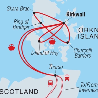 tourhub | Intrepid Travel | Scotland's Orkney Islands | Tour Map