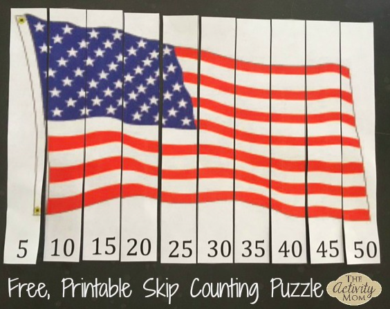 American Flag Counting Game - Playdough To Plato