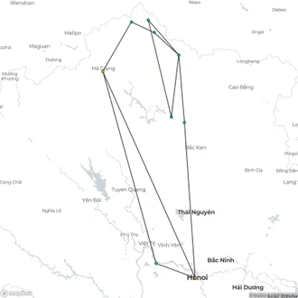 tourhub | Mr Linh's Adventures | Northern loop Ha Giang - Ba Be 5 days 4 nights | Tour Map