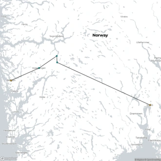 tourhub | Today Voyages | Winter Wonders of the Fjords FIT | Tour Map