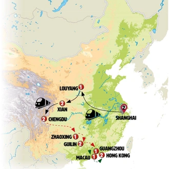 tourhub | Europamundo | Classical China and Chengdu | Tour Map