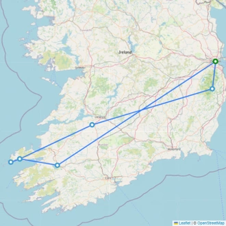 tourhub | On The Go Tours | Wild Ireland Express (Hotel) - 3 days | Tour Map