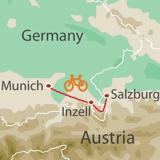 tourhub | UTracks | Munich to Salzburg Cycle | Tour Map
