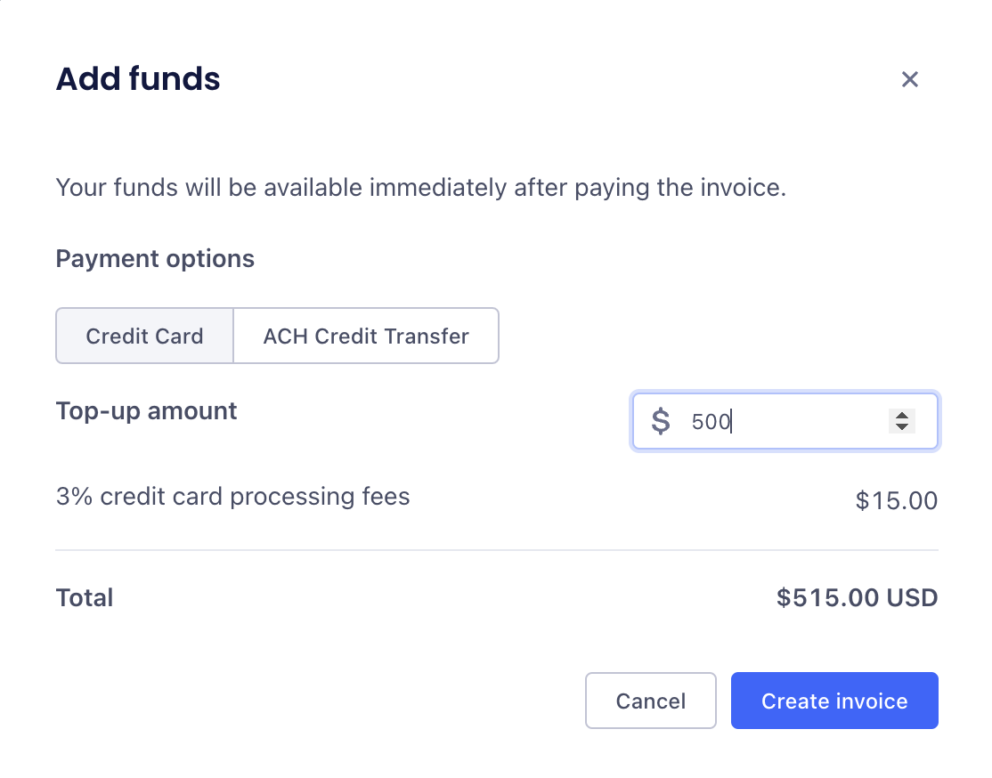 How to add funds to your company balance