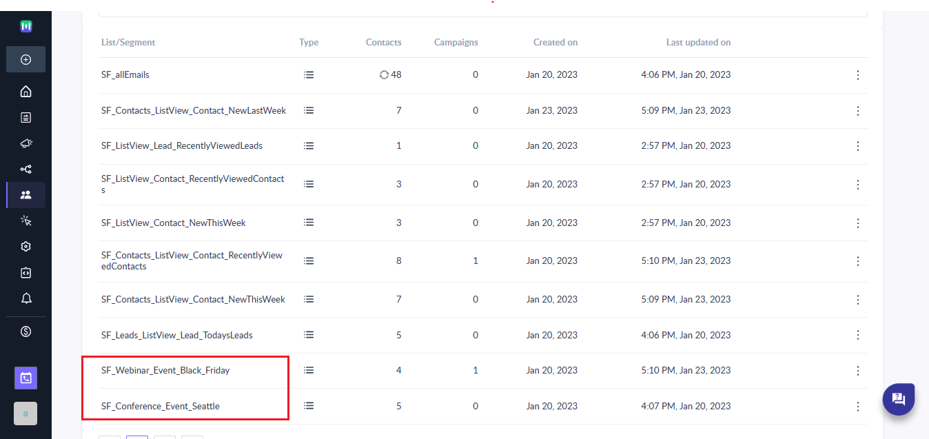 Syncing List Views and Campaigns from Salesforce to Mailmodo