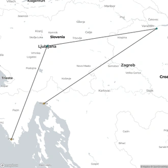 tourhub | Today Voyages | Green Escapes of Istria and Slovenia 8 Days, Self-Drive | Tour Map