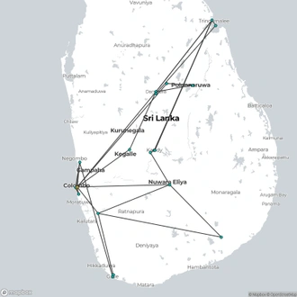 tourhub | Today Voyages | Pearl of Sri Lanka Tour SL/004/E | Tour Map