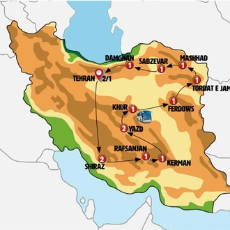 tourhub | Europamundo | Jewelry from Persia and Northern Iran | Tour Map